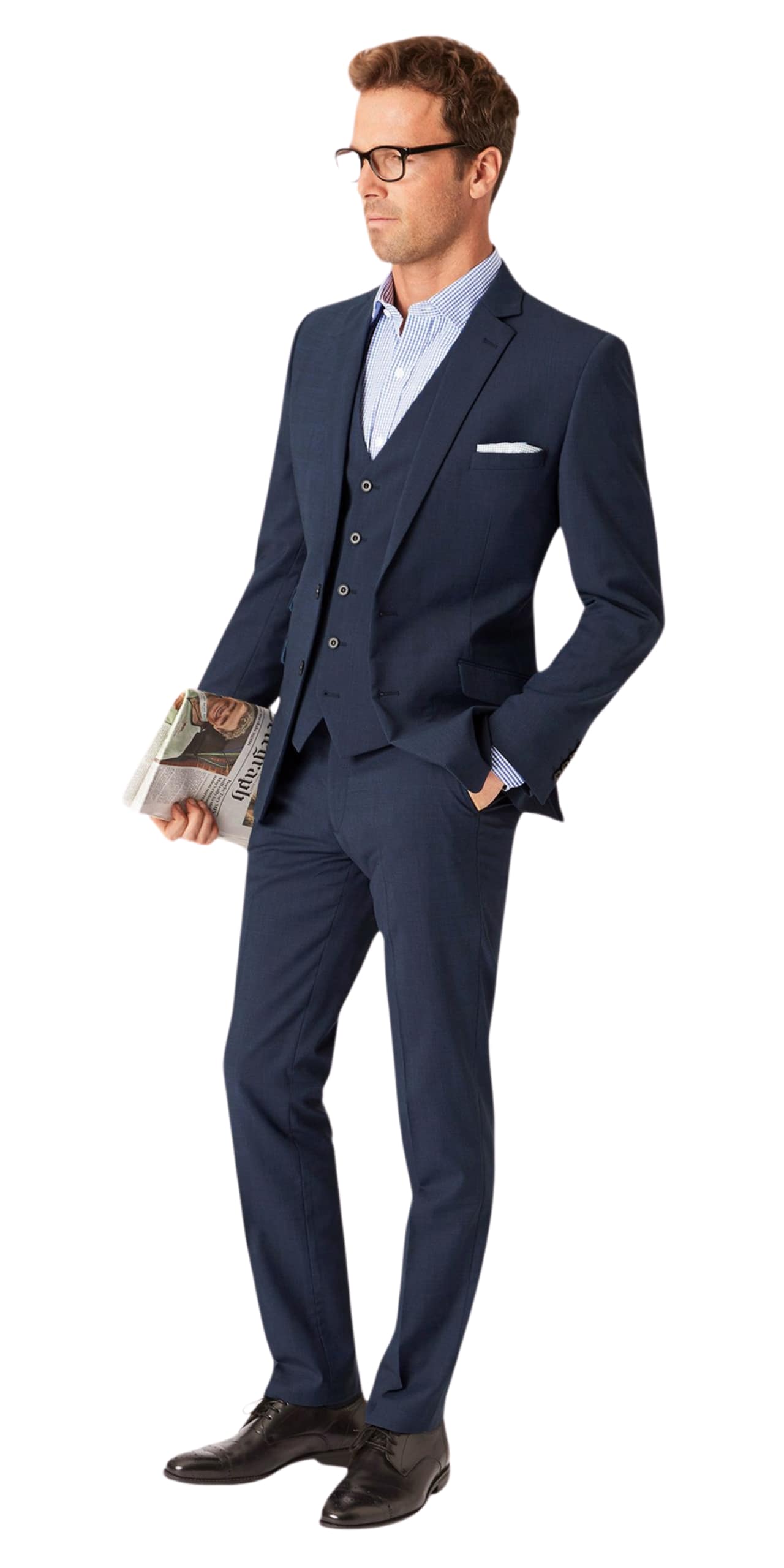 Cassino Navy Check Suit
