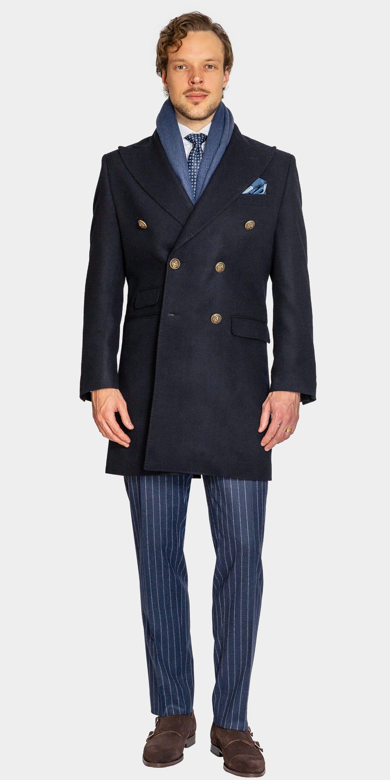 George Navy Double Breasted Coat