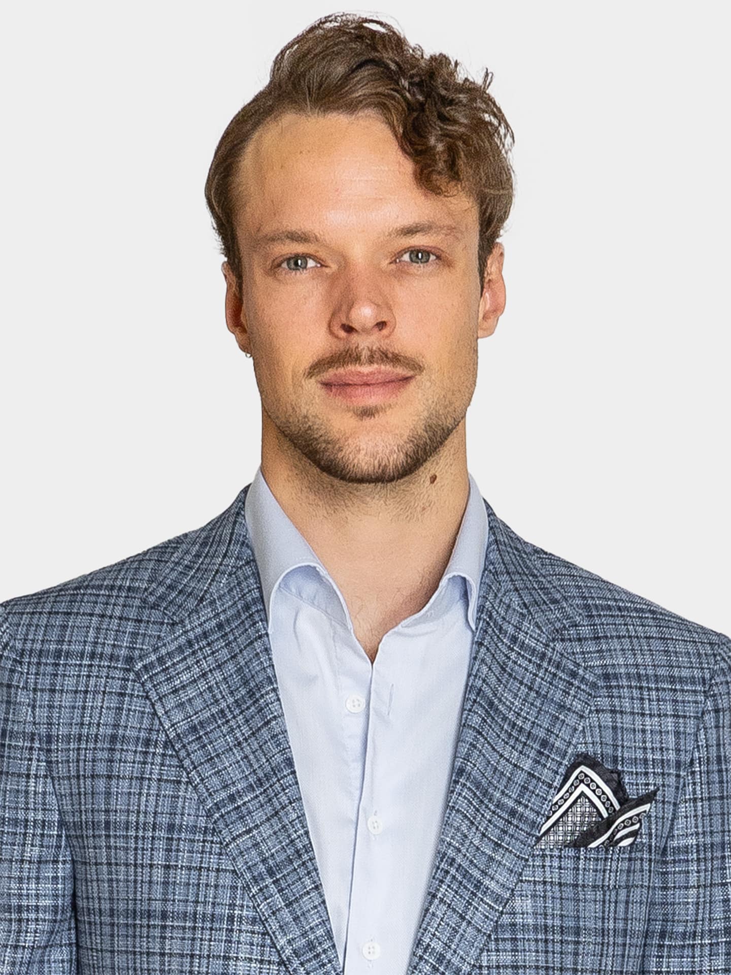 Silver Lake Mid Blue Check Jacket - Image 2