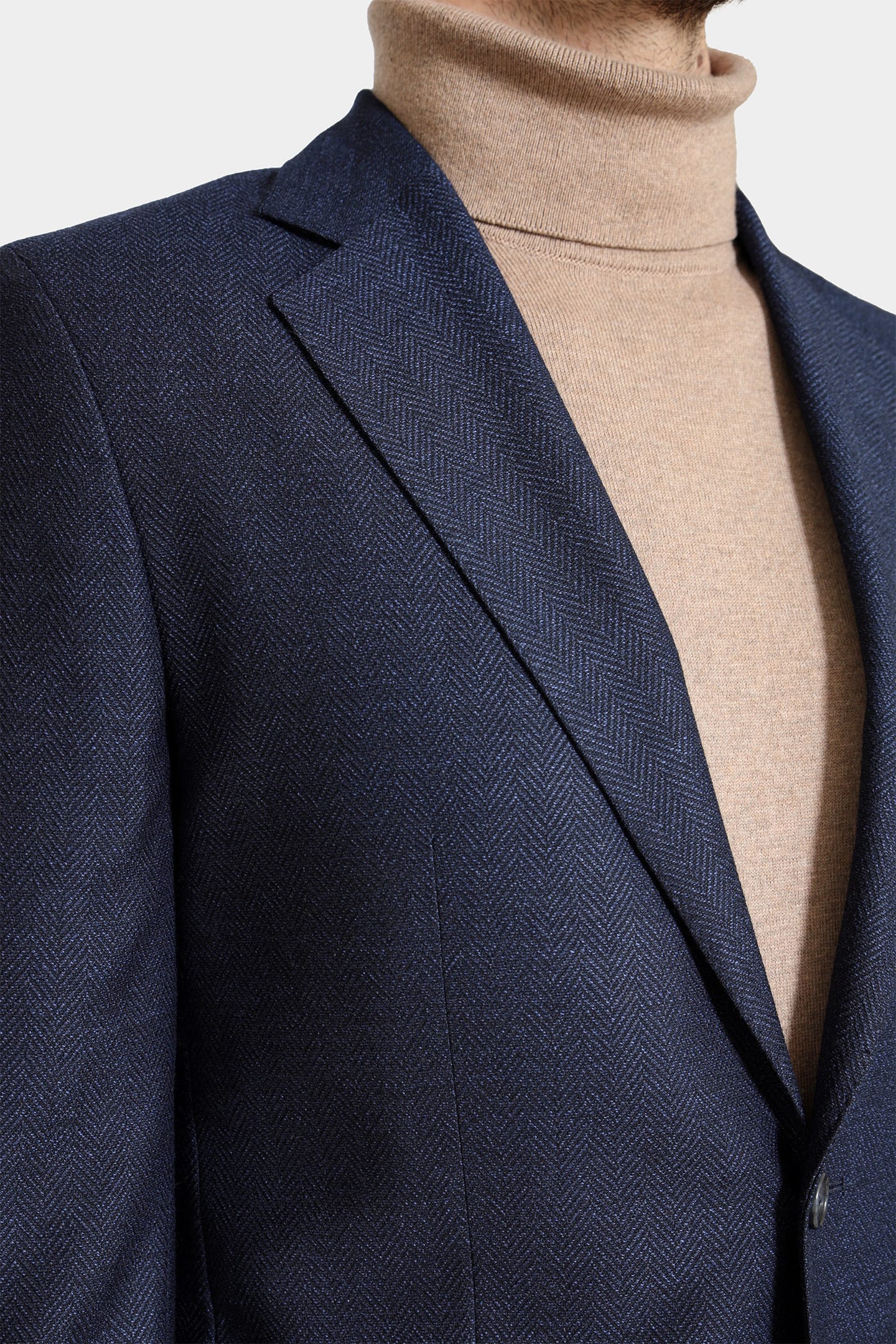 Nottingham Dark Cerulean Herringbone Jacket - Image 2