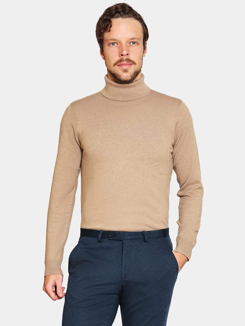 Oslo Camel Rollneck Jumper