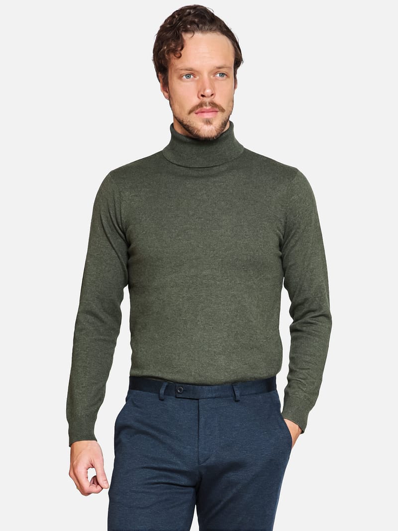 Oslo Moss Rollneck Jumper
