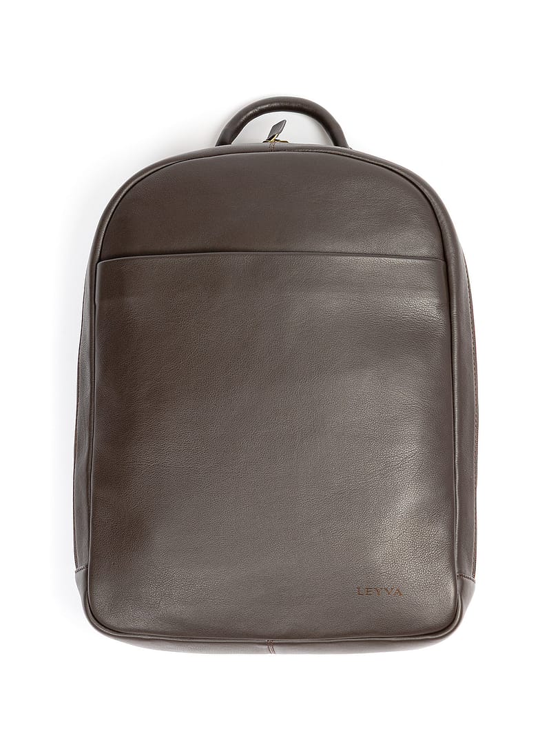 Leyva Pruun Nahast Seljakott