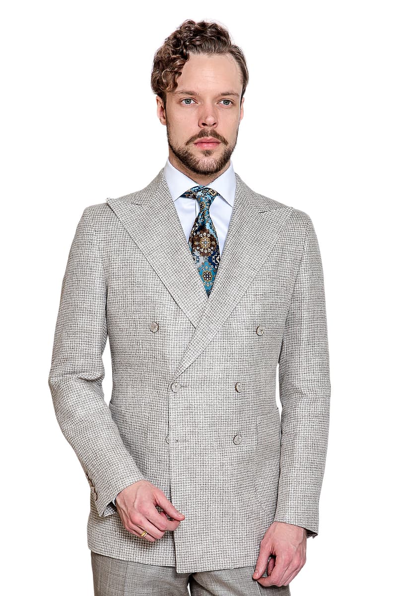 124 Monte Creme Double Breasted Jacket