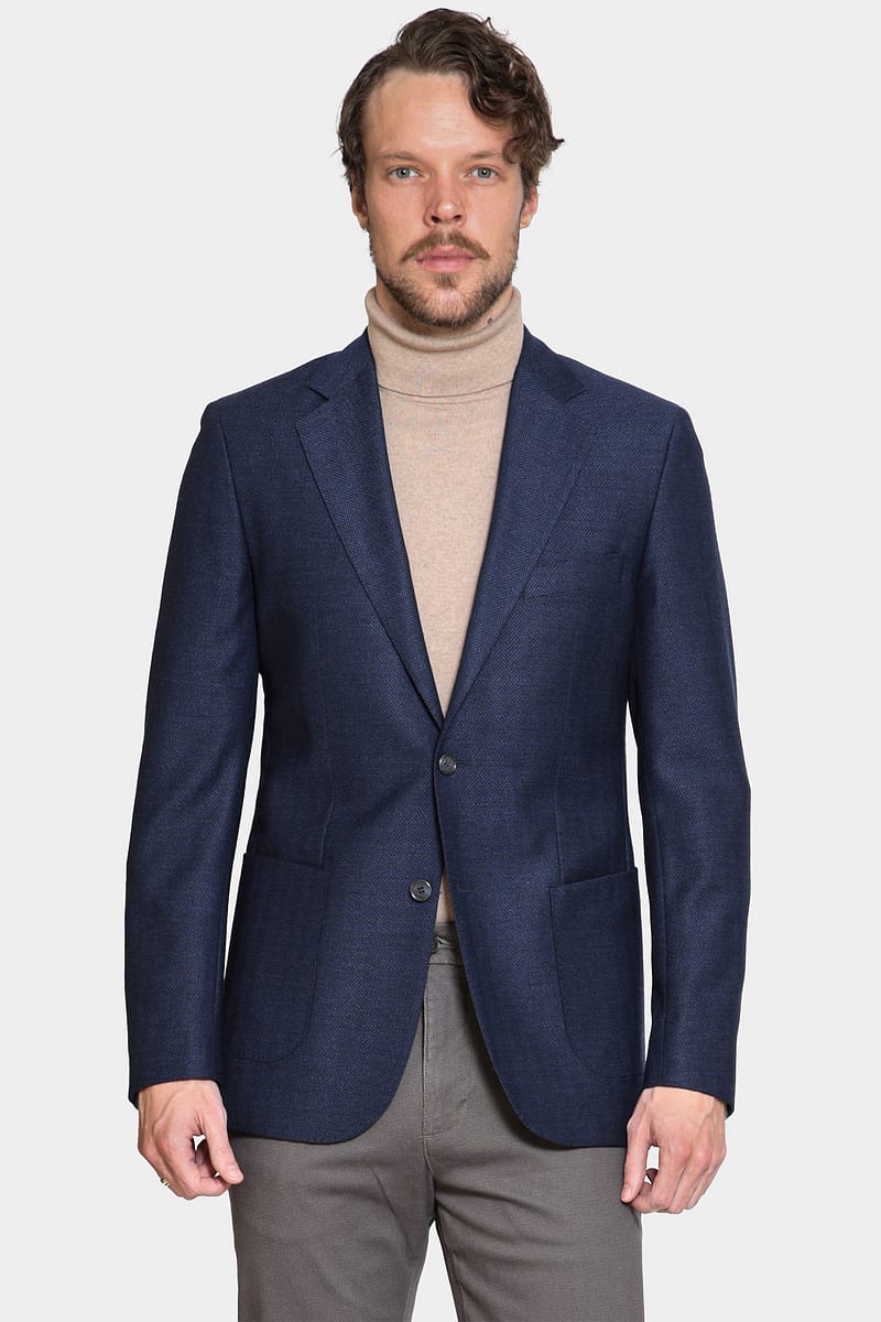 Nottingham Dark Cerulean Herringbone Jacket