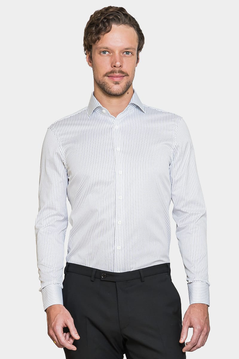 Winston Valge Triibuline Särk