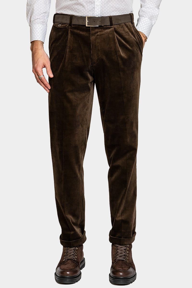 Cappucini Brown Velvet Trousers