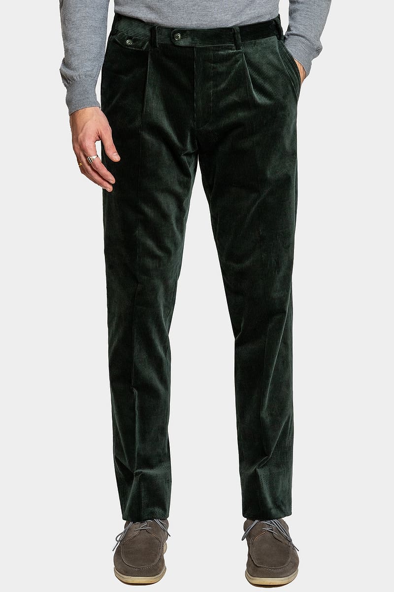 Cappucini Green Velvet Trousers