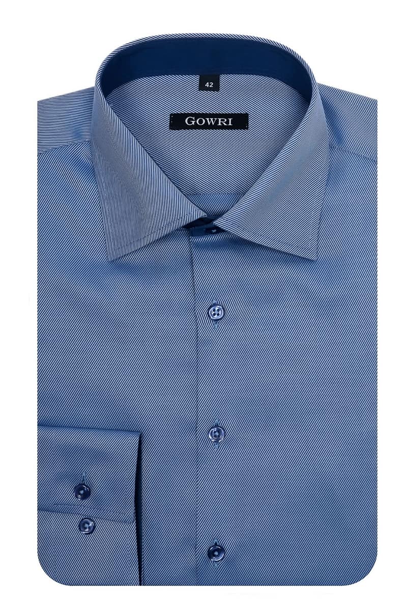 Sinine Aktsendiga Särk - Slim