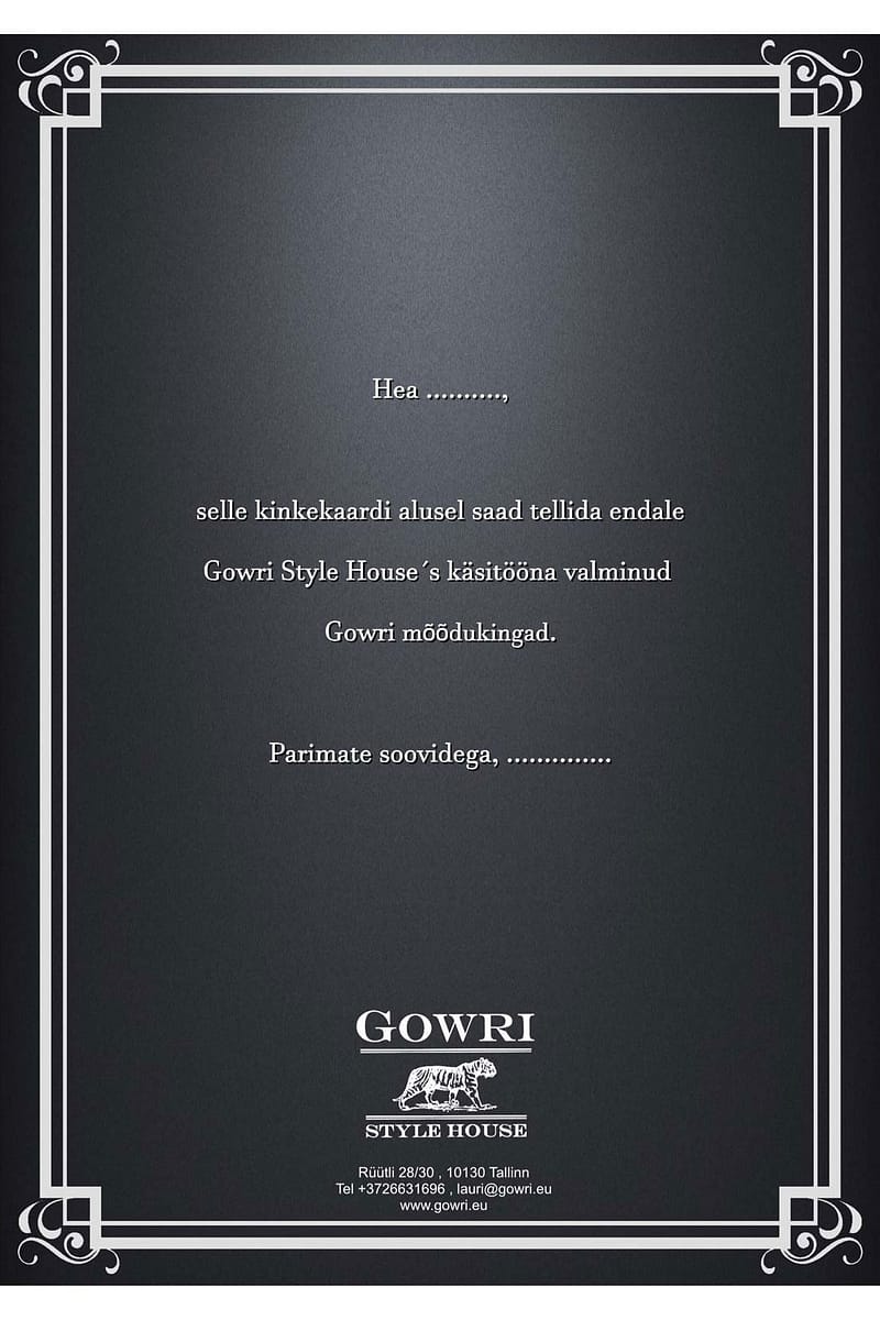 Mõõdukingade Kinkekaart