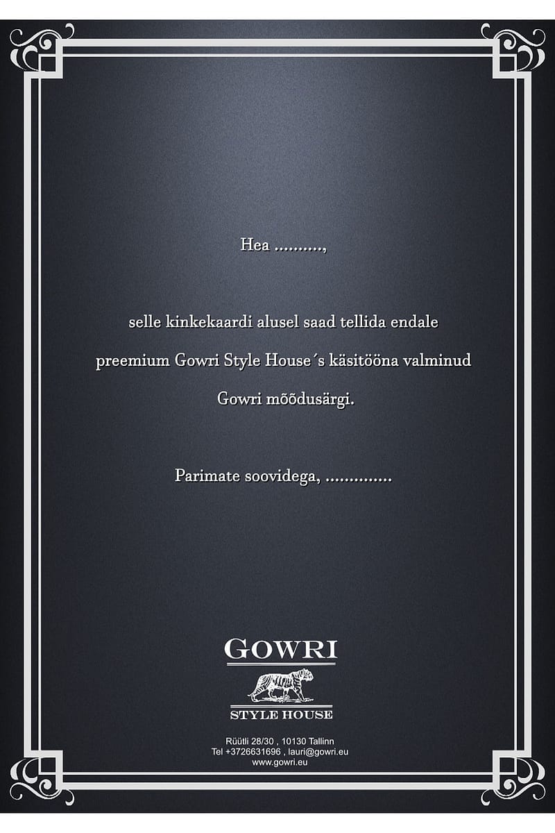 Premier Mõõdusärgi Kinkekaart