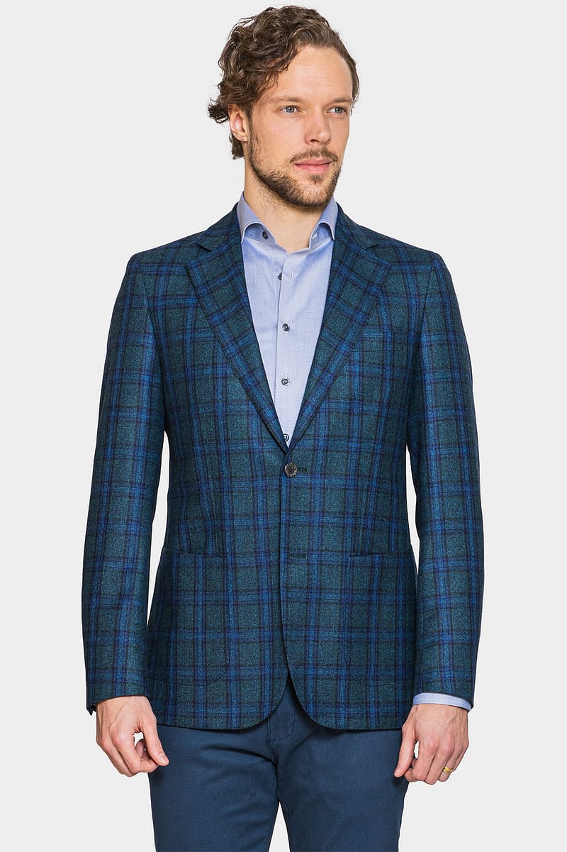 Nottingham Teal check Jacket