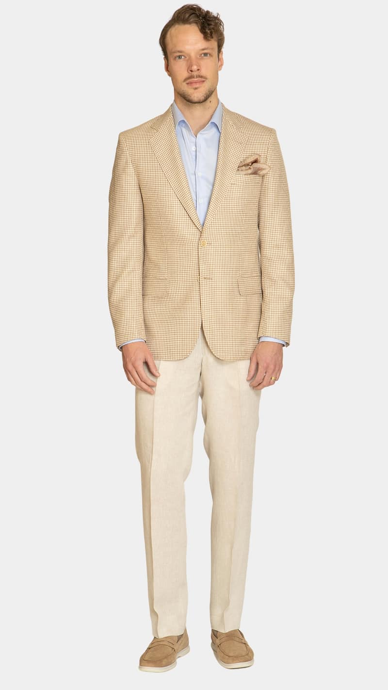 Richmond Cognac Houndstooth Jacket