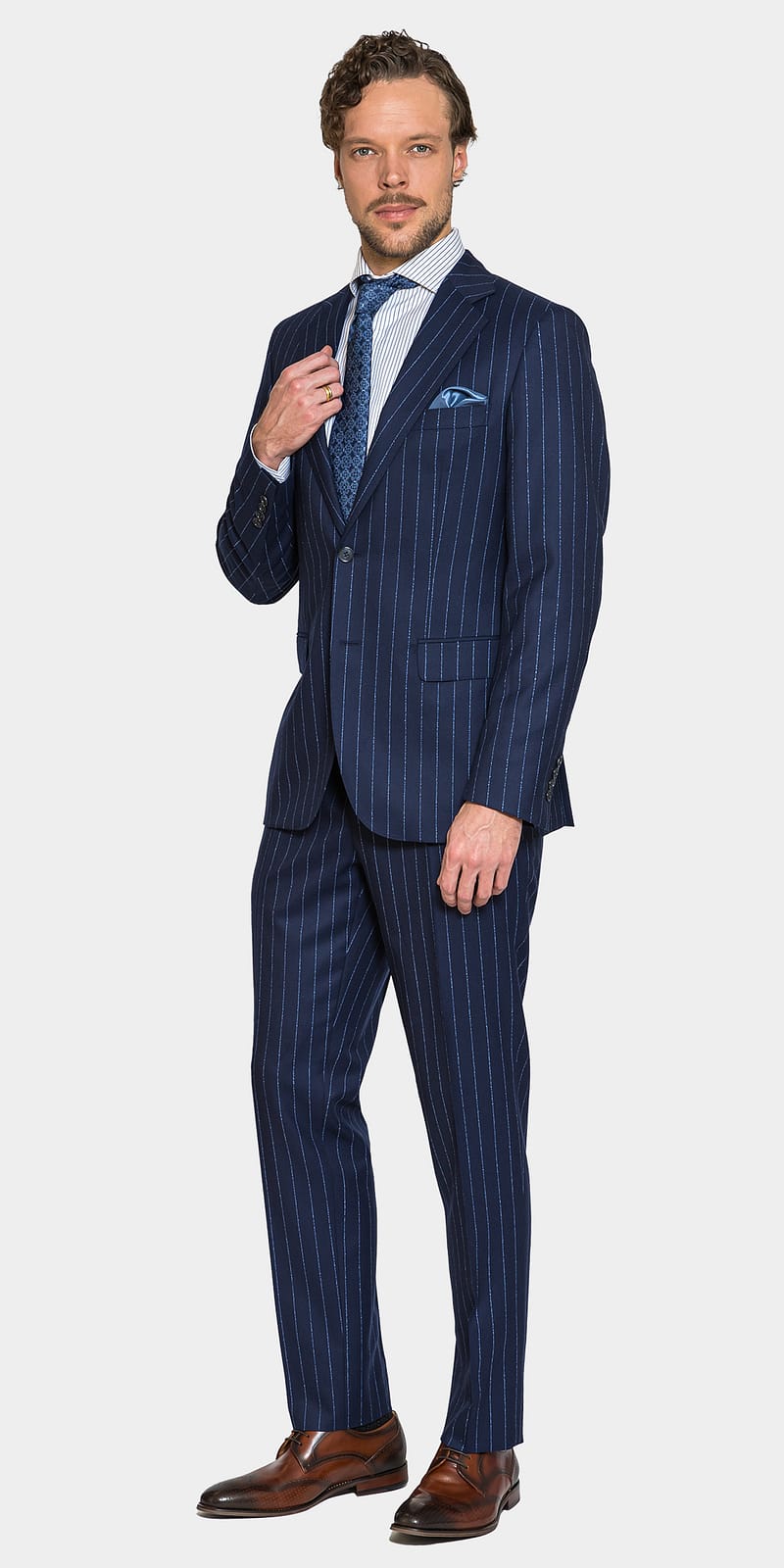 Windsor Navy Striped Suit