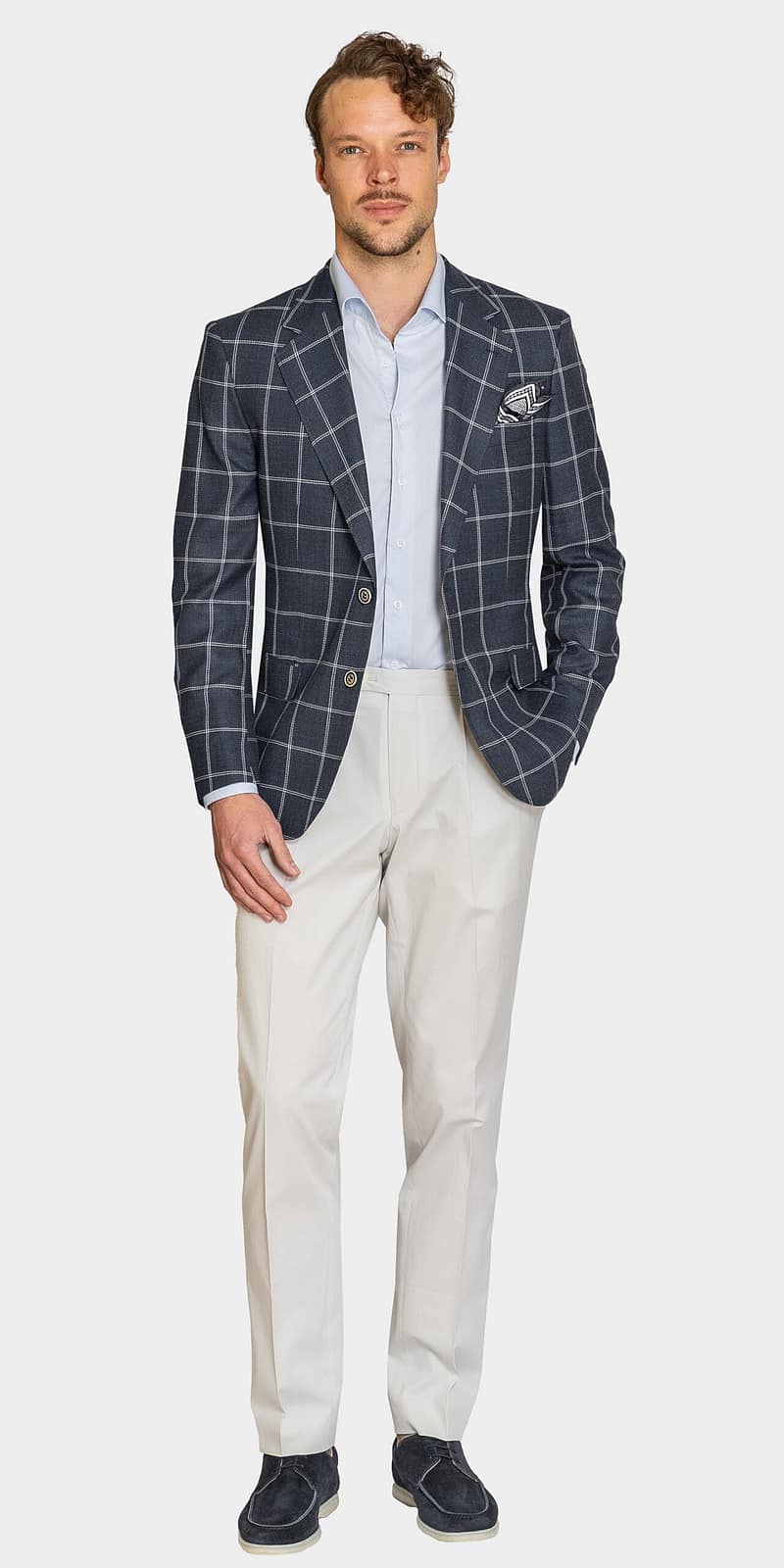 Canterbury Navy Check Jacket
