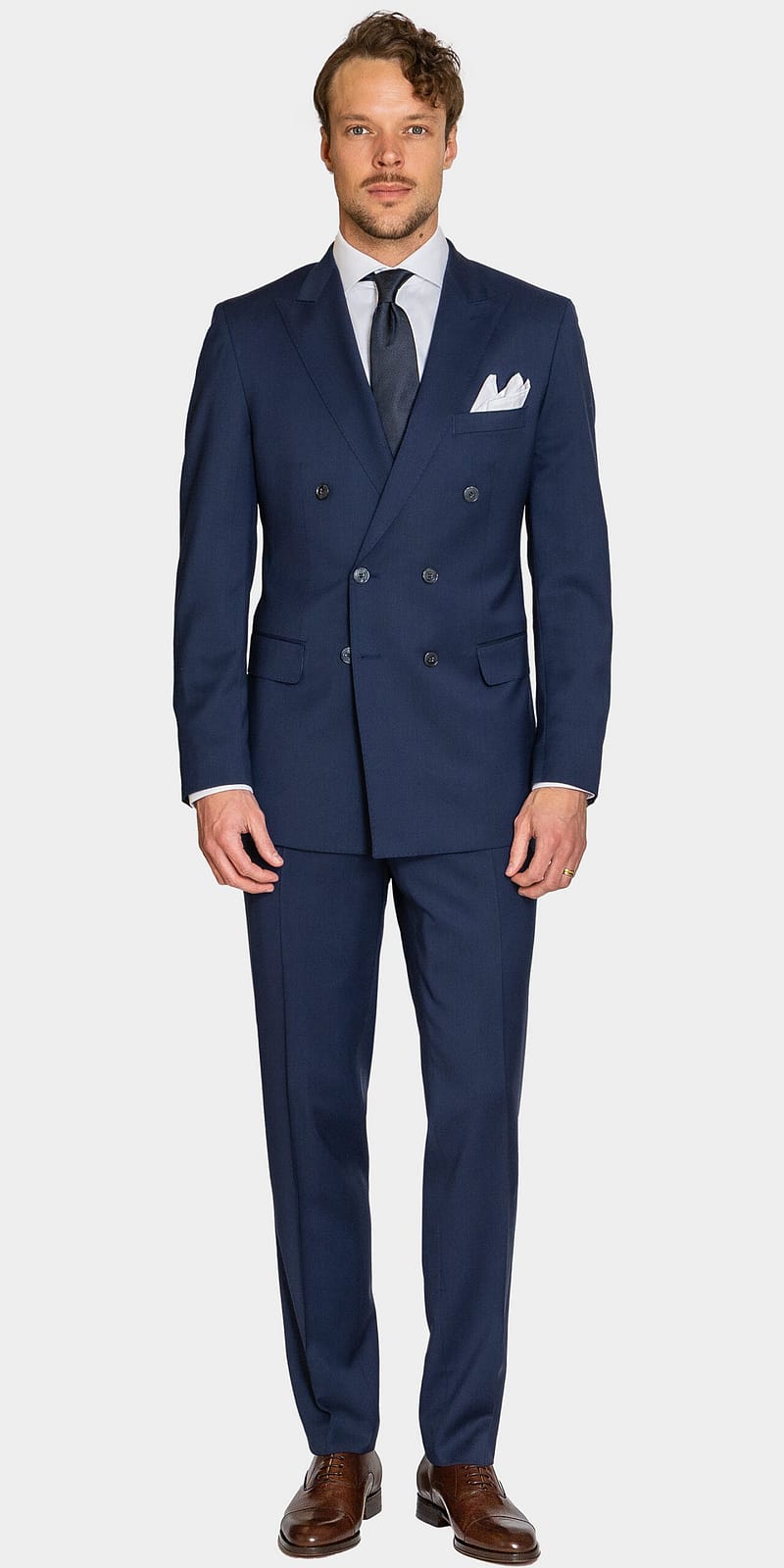 Volterra Navy Double Breasted Suit