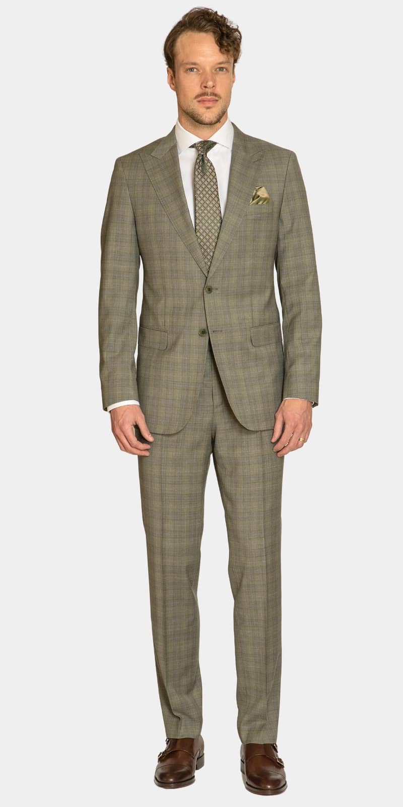 Pienza Sage Check Suit