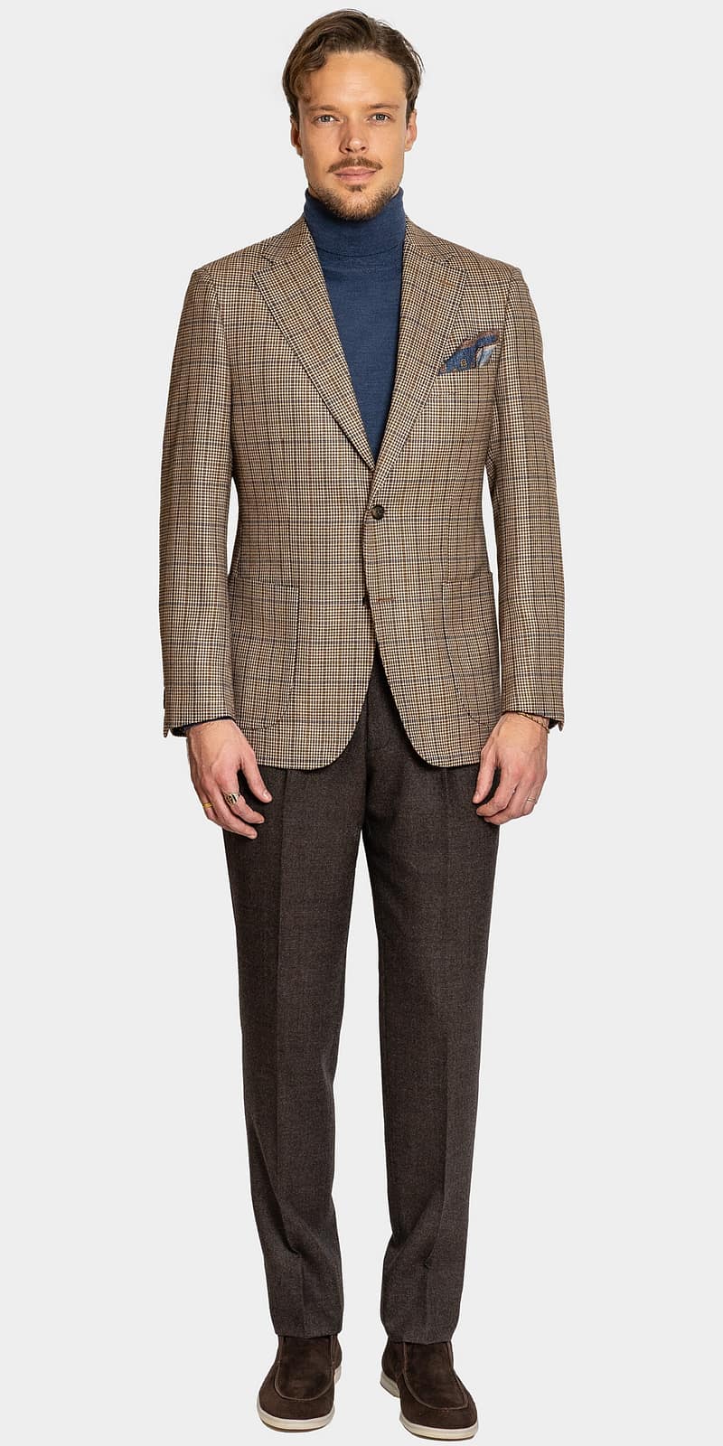 Brigthon Camel Check Jacket