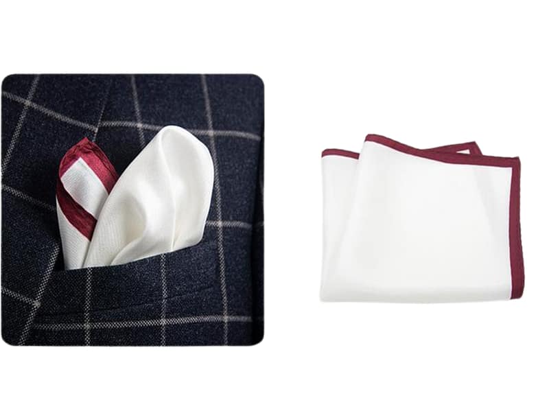 124 Punase Äärega Valge Ilurätik