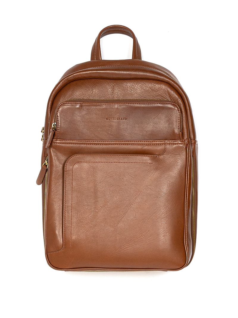 Parma Cognac Leather Backbag