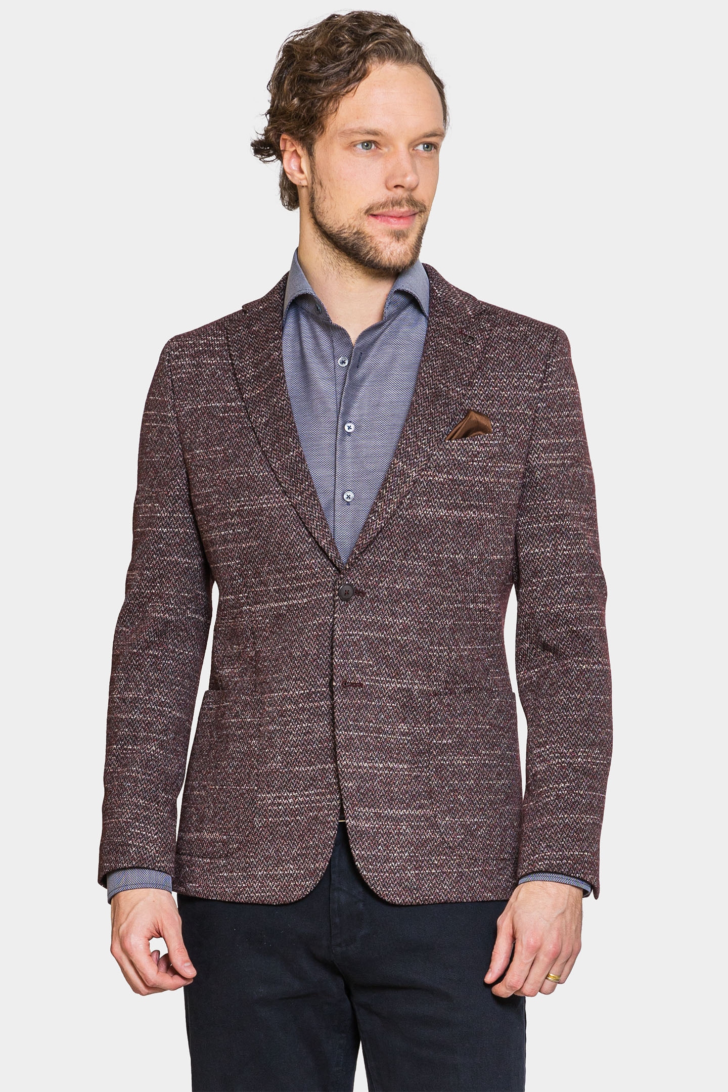 Bordeaux Herringbone Jacket