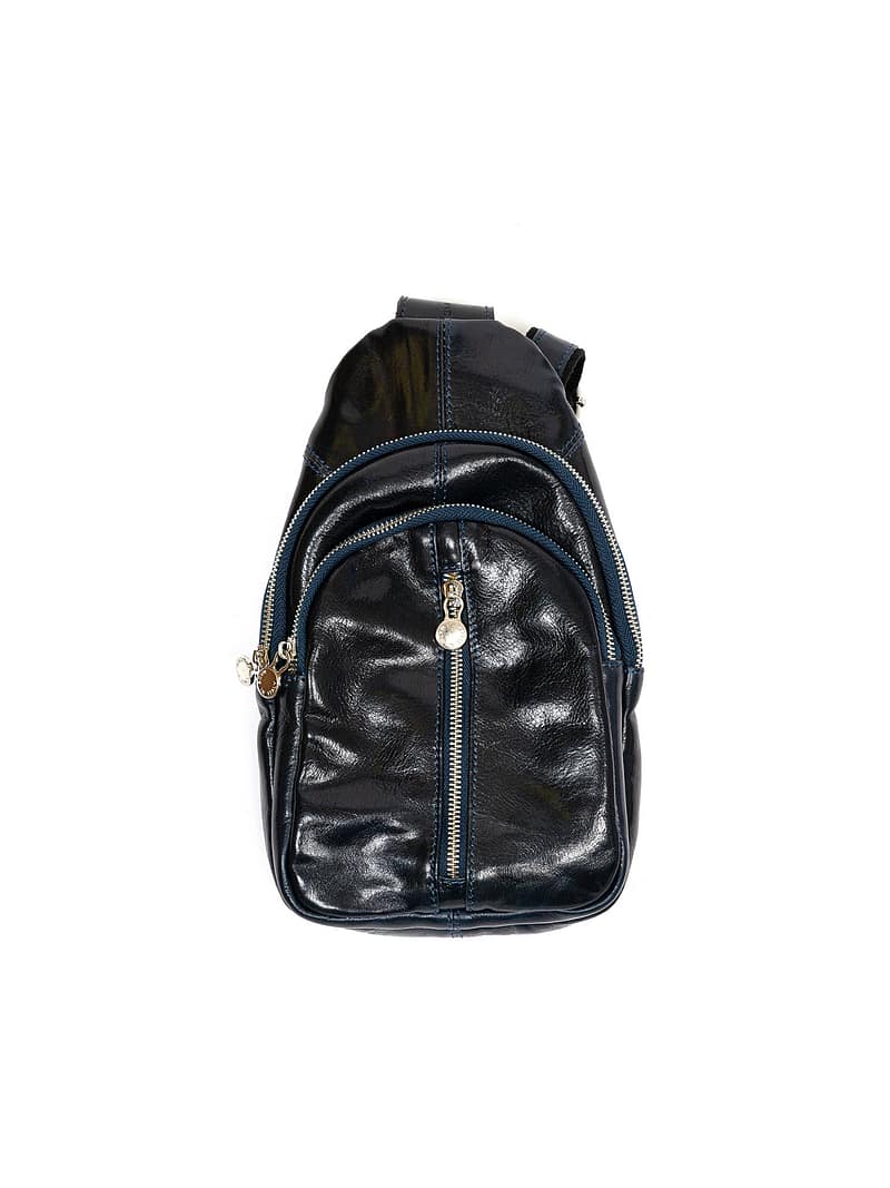Porchette Navy Leather Bag