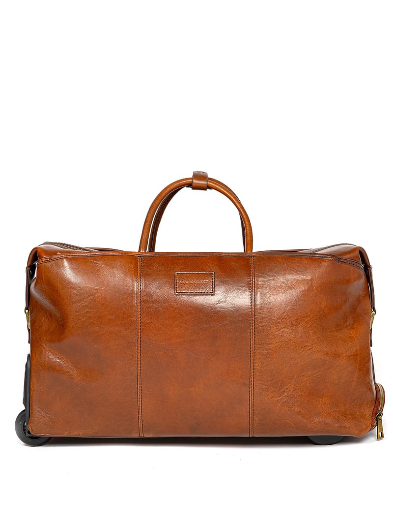 Firenze Cognac Leather Travel Bag